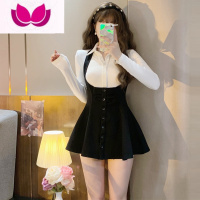 七斓奶呼呼套装女145矮小个子穿搭150显高秋装收腰显瘦甜辣风炸街裙子