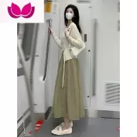 七斓早春穿搭2023新款女装法式桔梗连衣裙子高级感小香风长裙套装
