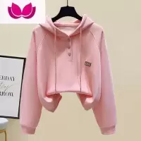七斓慵懒风小清新运动套装女新款韩版连帽宽松纯色卫衣束脚休闲裤