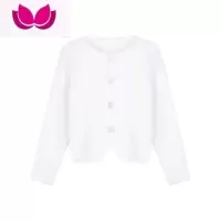 七斓白色打底衫纯欲毛衣内搭套装小香风针织衫女春季仿皮草外套套