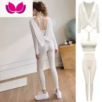 七斓高级感瑜伽服套装女2023新款长袖罩衫上衣专业高端背心健身服