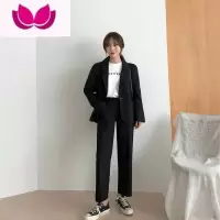 七斓2023新款休闲小西装套装女韩版宽松小个子正装面试西服套