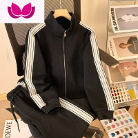 七斓本千家韩系织带休闲套2023春新款时尚显瘦套装女