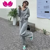七斓休闲运动套装女2023年新款时尚洋气炸街卫衣阔腿裤套潮