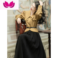 七斓赫本风显瘦裙子套装女装早春新款法式高级设计感小众连衣裙套