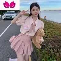 七斓甜辣风炸街学院风御姐高级感辣妹百褶连衣裙子套装JK制服纯夏