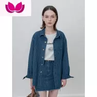 七斓牛仔套装女春季小个子休闲时尚套衬衫外套上衣半身裙短裙