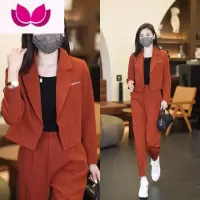 七斓时尚休闲套装女2023年新款春装洋气网红穿搭西装套职业早春季