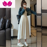 七斓法式一字肩白色抹胸连衣裙子女甜辣套装港味复古chic长裙夏季