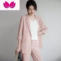 七斓西装外套女薄款垂感夏装2023新款韩版套装套洋气时尚小西服