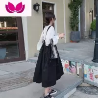 七斓泡泡袖背带裙女2023新款茶歇法式赫本风温柔系炸街奶乖套装裙