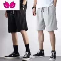 七斓夏季新款外穿篮球运动短裤男ins薄款速干冰丝裤子宽松休闲五分裤