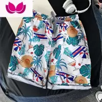 七斓沙滩裤男夏季宽松大裤衩外穿五分潮流薄款速干泳裤子潮牌休闲短裤
