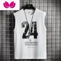 七斓男士五分短裤夏季潮牌ins篮球衣服休闲运动一套装搭配无袖背心t恤