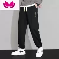 七斓卫裤男士新款韩版潮牌宽松束脚运动九分裤痞帅气休闲长裤子