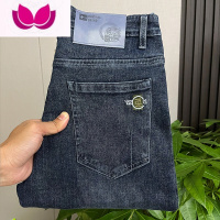 七斓2023春季抖音牛仔裤男士厚款小直筒潮牌欧版休闲弹力薄款