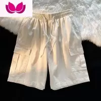 七斓夏季vintage复古cityboy工装短裤ins潮流宽松直筒多口袋五分裤男