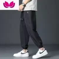 七斓束脚卫裤男士春季宽松运动裤子潮牌休闲九分长裤夏季薄款男裤