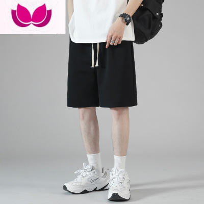 七斓短裤男夏季潮流宽松纯色百搭休闲运动五分裤大码薄款ins港风裤子