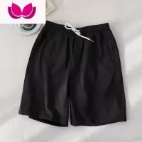 七斓短裤男夏季潮流宽松纯色百搭休闲运动五分裤大码薄款ins港风裤子