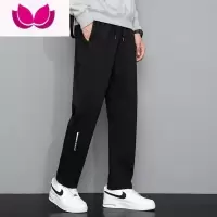 七斓加绒加厚裤子男士新款直筒宽松休闲裤冬季运动长裤潮牌卫裤