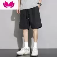 七斓绒短裤男士夏季薄款潮流帅气宽松篮球运动休闲五分沙滩中裤子