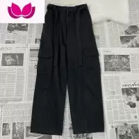 七斓直筒工装裤男潮牌高街日系复古水洗潮牌ins青少年美式长裤子