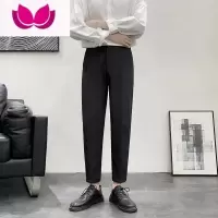 七斓西裤男士九分修身商务正装休闲裤子小脚高级垂坠感西装裤男款