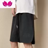 七斓日系复古短裤男士夏季冰丝薄款潮牌速干宽松运动休闲沙滩五分裤子