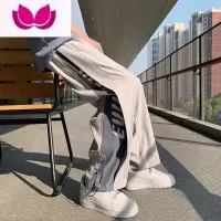 七斓夏季运动休闲裤男直筒九分百搭潮流宽松垂感ins港风日系潮牌裤子