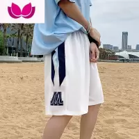 七斓夏季2023新款冰丝短裤男潮流宽松百搭五分ins港风潮牌篮球运动裤