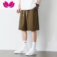 七斓夏季薄款咖色日系工装短裤男简约潮牌五分裤男生宽松休闲男士裤子