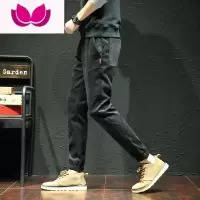 七斓休闲裤男秋季韩版潮流百搭灯芯绒裤子宽松束脚运动卫裤大码工装裤