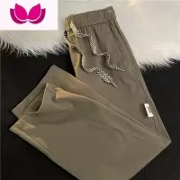 七斓休闲裤男潮流宽松直筒设计感潮牌美式高街阔腿日系工装裤子