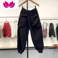 七斓胖子大口袋加绒加厚卫裤男特大码300斤韩版宽松百搭束脚哈伦裤潮