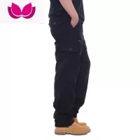 七斓工装裤男宽松高腰大码休闲裤束脚战术裤劳保耐磨长裤潮