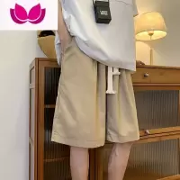 七斓休闲短裤男宽松潮牌ins运动裤子夏季薄款帅气直筒cityboy五分中裤