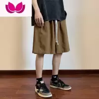 七斓日系短裤男士夏季薄款潮流牌宽松男生冰丝休闲运动速干五分中裤子