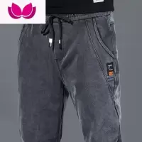 七斓牛仔裤男弹力电焊工作服耐磨大码劳保裤工装裤汽修加绒加厚