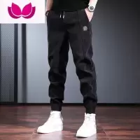 七斓2023新款灯芯绒休闲裤男士潮牌宽松百搭大码潮流运动束脚卫裤