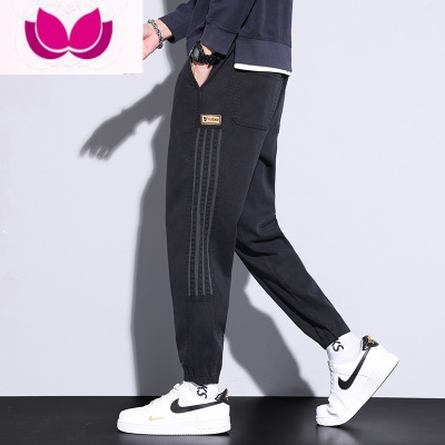 七斓男士休闲裤夏季薄款2023新款宽松束脚运动工装裤子男潮流百搭