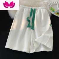 七斓华夫格短裤男夏季美式复古潮牌运动四分裤子休闲宽松篮球中裤