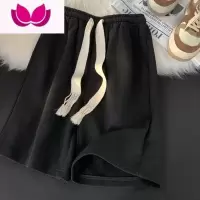 七斓运动短裤男生夏季新款潮流宽松篮球五分裤子纯色百搭抽绳休闲卫裤