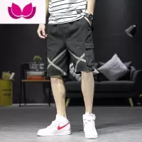 七斓夏季工装短裤男ins潮牌2023新款韩版马裤宽松休闲五分中裤子