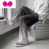 七斓oldschool裤子高街ins潮牌扎染阔腿裤男夏薄款冰丝垂感痞帅拖地裤