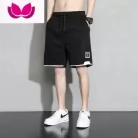 七斓短裤男士夏季2023新款潮牌宽松大码运动休闲裤薄款五分中裤子