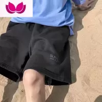 七斓美式复古篮球运动短裤男夏季潮牌高街休闲宽松直筒情侣五分沙滩裤