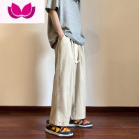 七斓休闲长裤日系cityboy工装裤男直筒坠感慵懒潮牌oversize碳素裤子