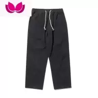 七斓日系复古纯色工装裤男潮牌宽松大码直筒裤潮流百搭休闲阔腿裤