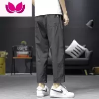 七斓痞帅oversize日系休闲裤子男潮牌ins高街夏季薄款九分直筒运动裤
